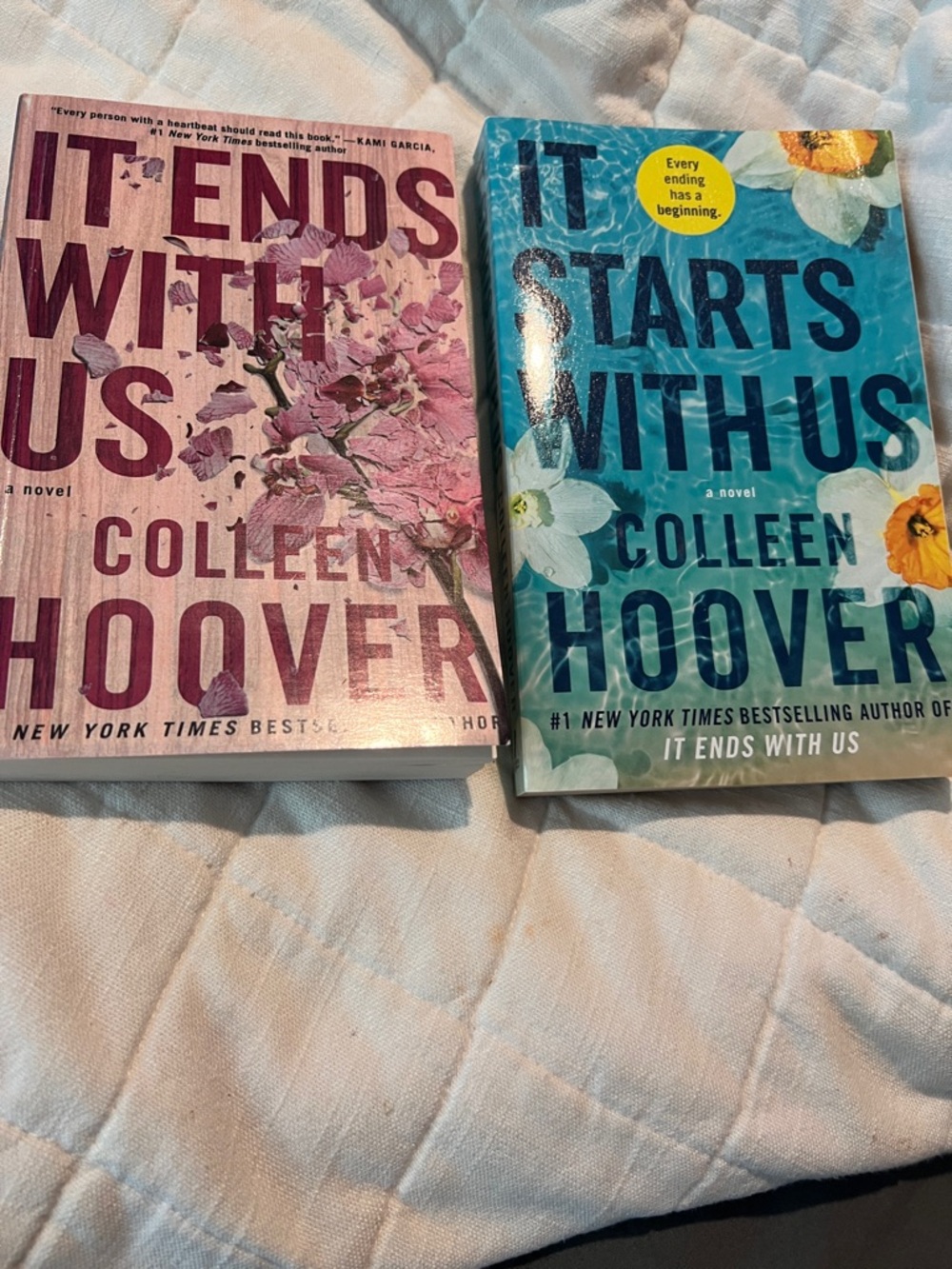 Paperback Novels (2) - It Starts With Us (Blue) and It Ends With us (Pink)